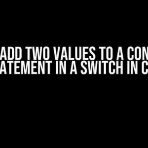 Can You Add Two Values to a Conditional Statement in a Switch in C#?